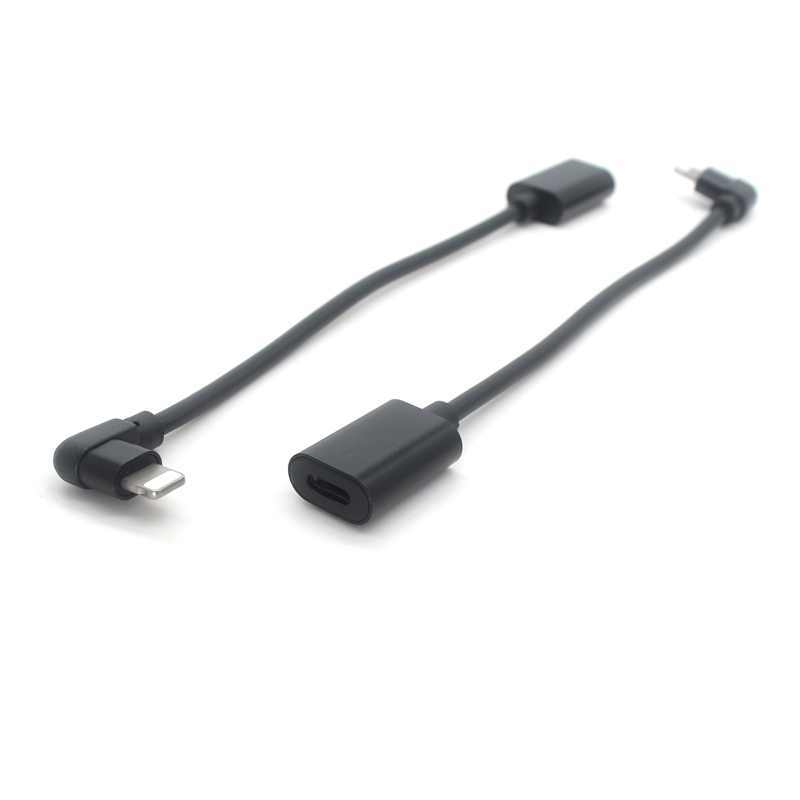 Rechtwinkliger Lightning-Stecker auf Buchse, Ladekabel-Verlängerung, 8-poliges Verlängerungskabel für iPhone und iPad