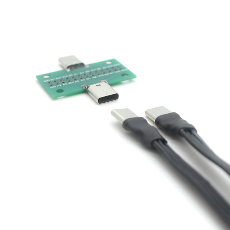 China FFC USB C FPV Flat Slim Thin Ribbon FPC Cable 24pin dual USB Type-C FPC extender cord with PCB manufacturer