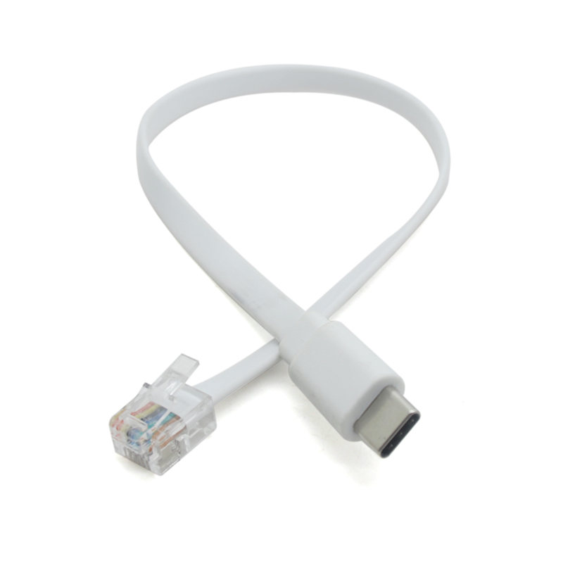 الصين مصنع الهاتف سلك مسطح USB نوع C إلى كابل الهاتف RJ12 كابل الاتصالات RJ11 الصانع