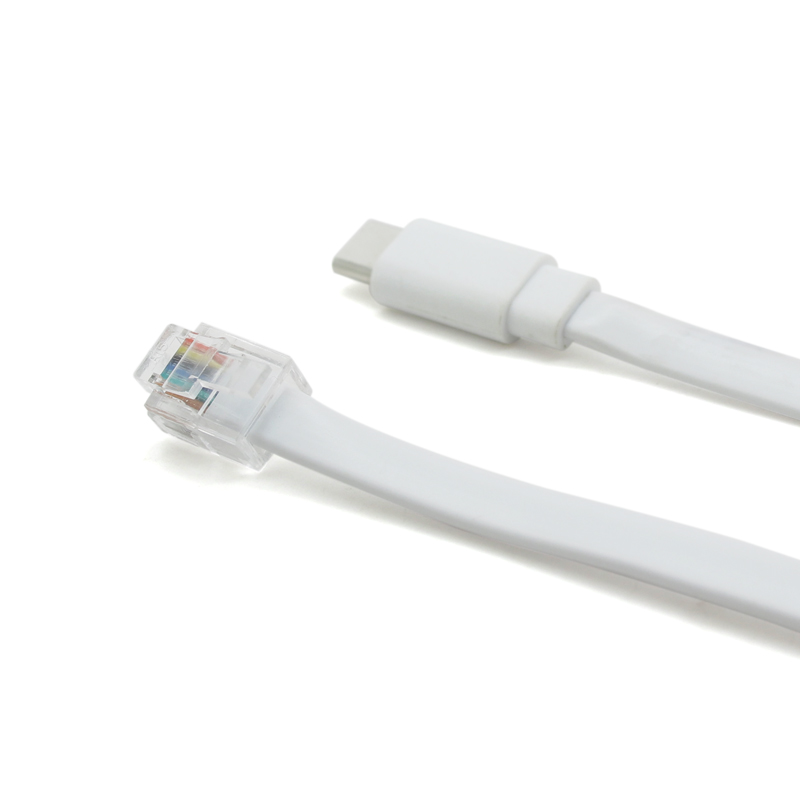الصين مصنع الهاتف سلك مسطح USB نوع C إلى كابل الهاتف RJ12 كابل الاتصالات RJ11 الصانع