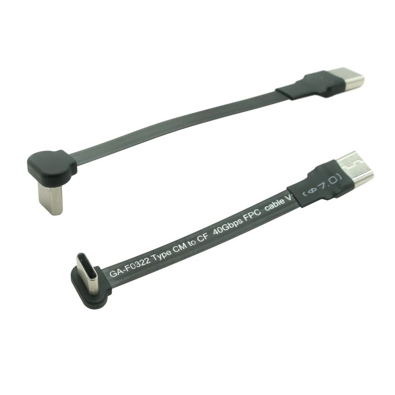 3A snel opladen 90 graden USB C platte FPC-kabel 40 Gbps USB4 type c FPC lintkabel