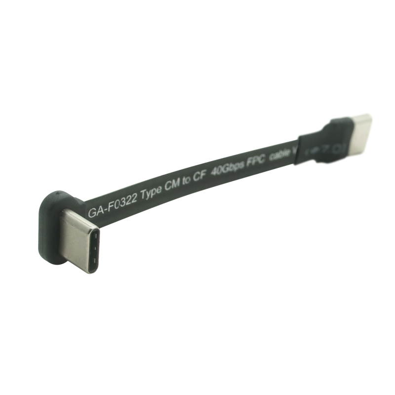 الصين 3A شحن سريع 90 درجة USB C كابل FPC مسطح 40 جيجابت في الثانية USB4 نوع c FPC كابل الشريط الصانع