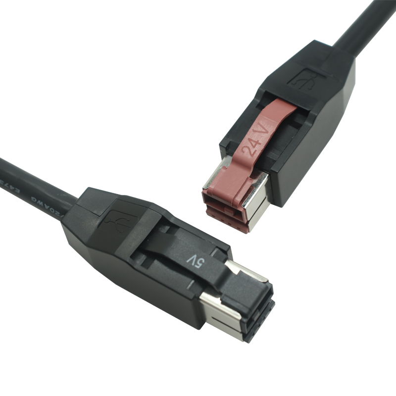 PoweredUSB 24V から Power USB 5V 接続ケーブル 2m