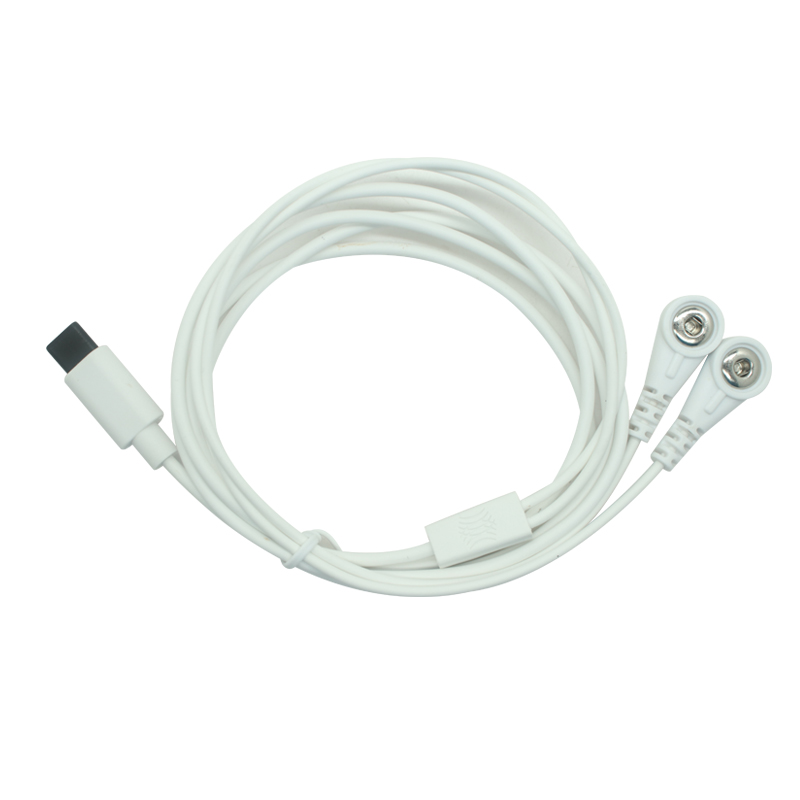 الصين موصل بلاستيكي USB من النوع C قابل لإعادة الاستخدام طبي مسجل لدى إدارة الغذاء والدواء إلى 2 أسلاك من الرصاص 4.0 مللي متر كابل كهربائي أنثى المفاجئة ECG EMG EKG الصانع