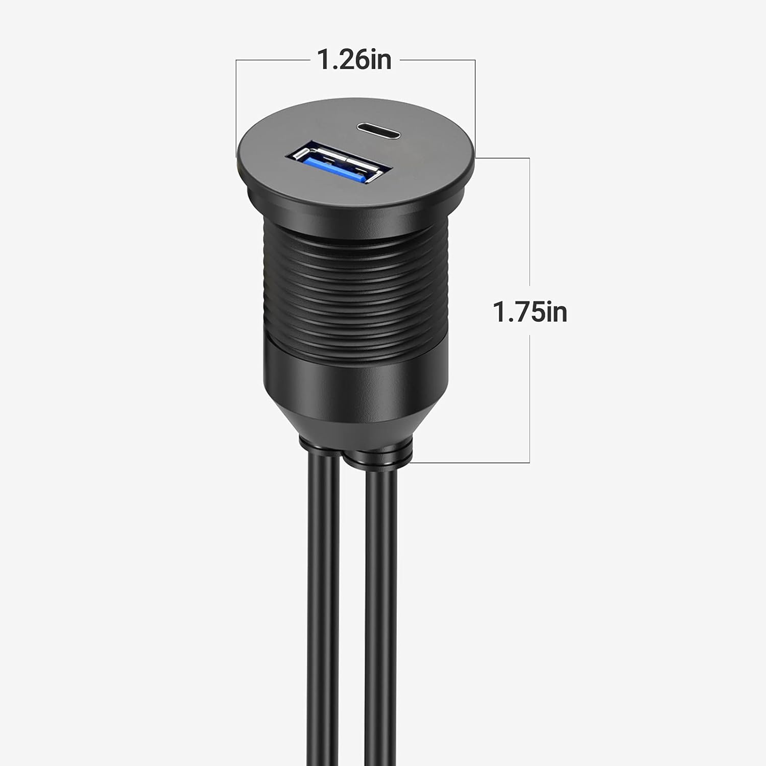 China USB 2.0 Waterproof Panel Mount Dash Cable USB 3.0 Type C for Motorcycle - Factory Direct, Customizable by Manufacturer manufacturer