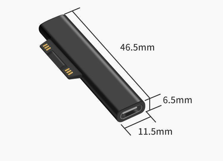 China PD65W USB-C Vrouw naar oppervlakte-oplaadadapter voor Microsoft Surface Pro | fabrikant