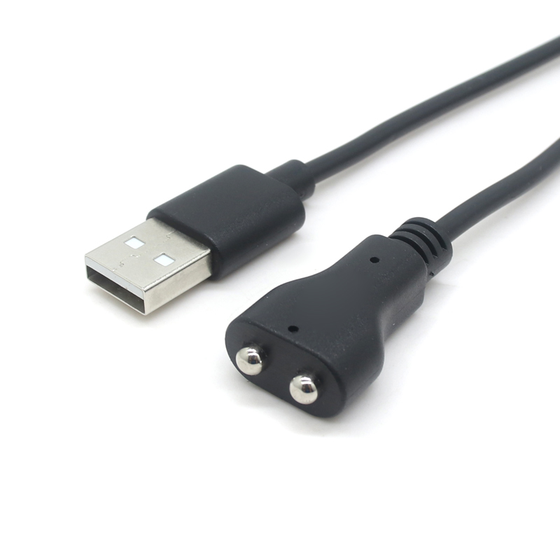 고품질 맞춤 USB ~ 2 핀 마그네틱 라운드 포고 핀 케이블