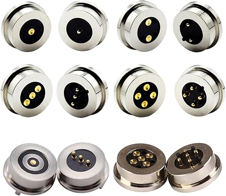 China High-Quality Female Charging Dock 1Pin 2Pin 3Pin 4Pin 5Pin Round Pogo Pin Magnetic Charging Connector manufacturer