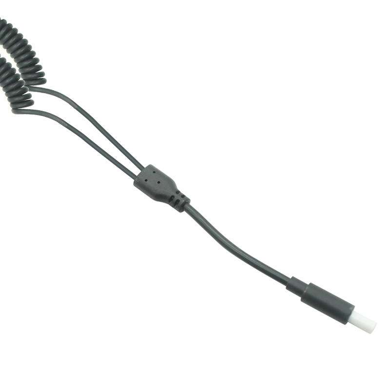 الصين قابس أمان DC2.35mm على سلك الرصاص القطب 2.0 مم مع كابل ملفوف | الشركة المصنعة للكابلات الكهربائية الصين الصانع