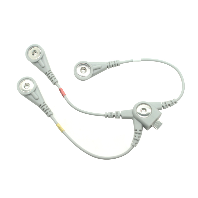 الصين مخصص Micro USB إلى كابل موصل أنثى Snap Snap 4.0 مم مع PCB مضمن وسلك الرصاص ECG الديناميكي - حل OEM الطبية من الدرجة الطبية الصانع