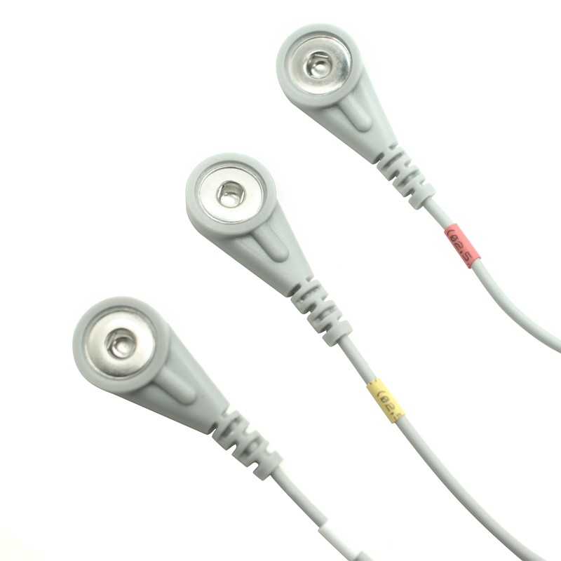الصين مخصص Micro USB إلى كابل موصل أنثى Snap Snap 4.0 مم مع PCB مضمن وسلك الرصاص ECG الديناميكي - حل OEM الطبية من الدرجة الطبية الصانع