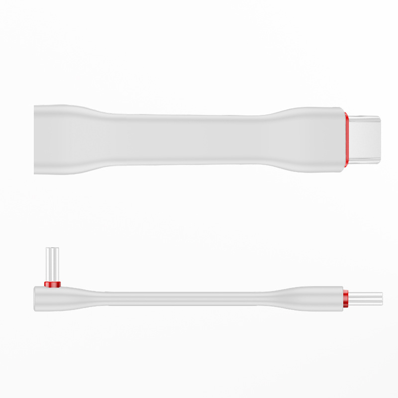China PD60W Silicone 90-Degree Up/Down Angle 20Gbps USB C Short Flat Cable - High-Speed Data & Charging manufacturer