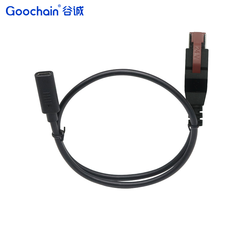 Fabrika Özelleştirilmiş USB Tip C dişi - 24V PoweredUSB POS Terminal için Erkek Kablo | Dongguan üreticisi