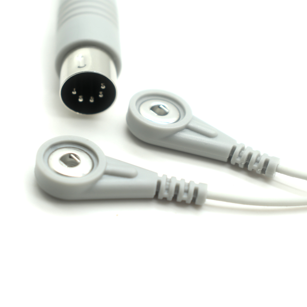 porcelana DIN 5P Masculino  SR a Cable de resorte femenino de electrodo Snap dual de 3.5 mm - Grado médico, Fabricante OEM, ISO 13485 Certificado fabricante