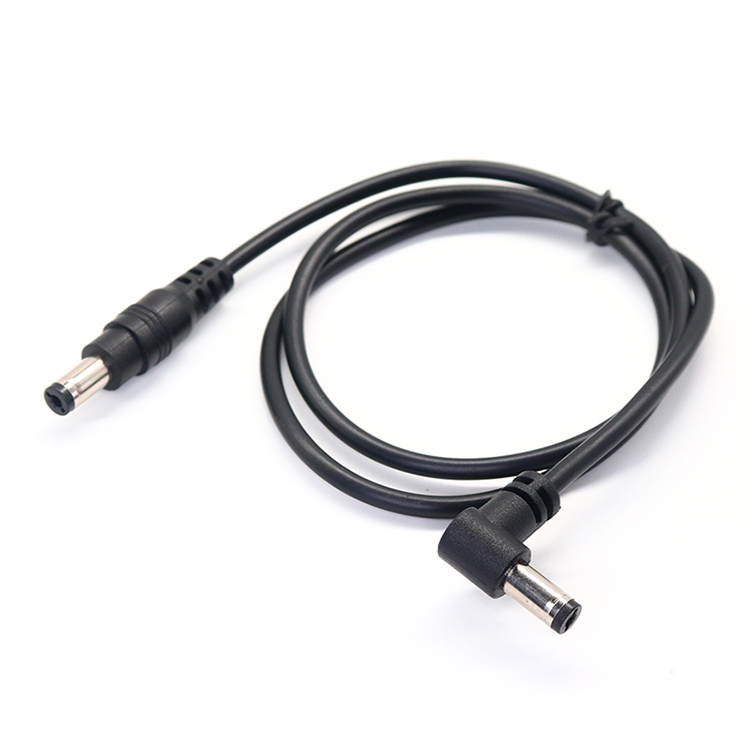 DC 5.5x2.5mmストレートオスから5.5x2.5mm直角電源ケーブル - カスタムメーカー| ISO13485およびISO9001認定