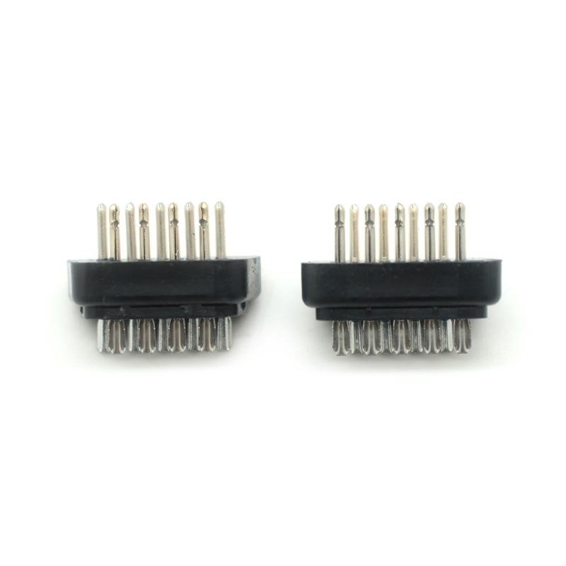 China DB9 Male Connector Insert with Gold-Plated Pins, Black Insulator – ISO 9001 & ISO 13485 Certified Manufacturer manufacturer