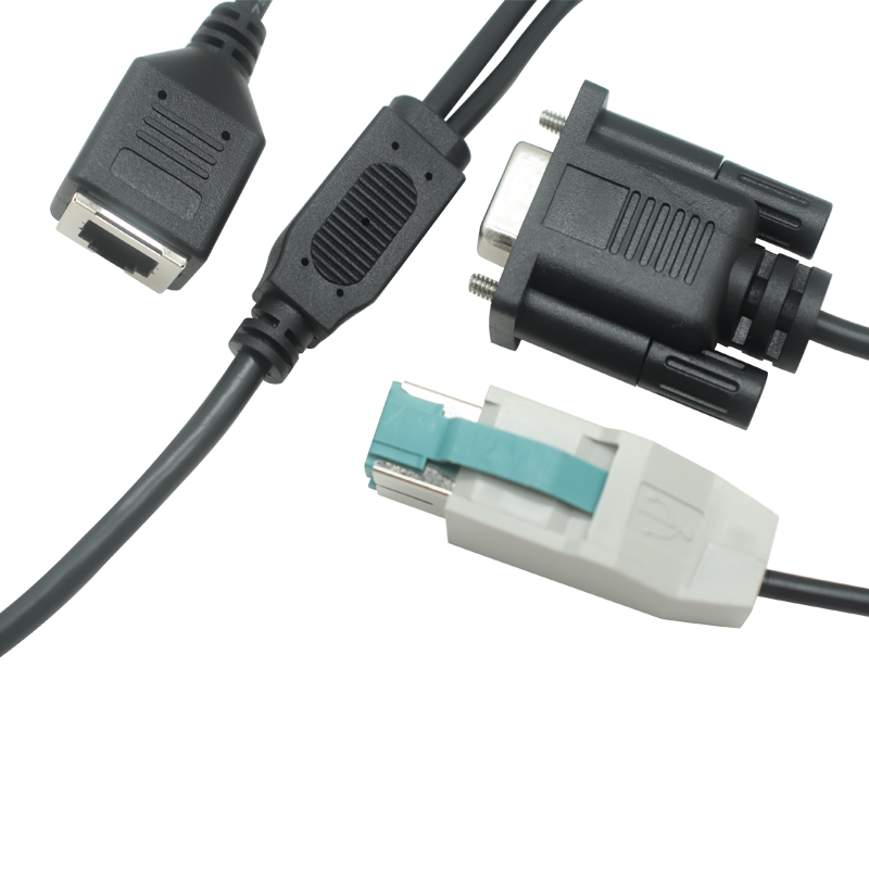 China RJ12 6P6C Female to 12V PoweredUSB + DB9 Female Adapter Cable | Custom OEM Manufacturing with ISO 13485 & ISO 9001 Certified Factory manufacturer