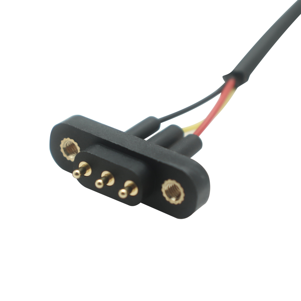 China ABERTO PARA Cabo Enrolado para Conector Pogo Pin 3Pin para Carregamento de Tablet | Fabricante de cabo de mola magnética personalizado fabricante