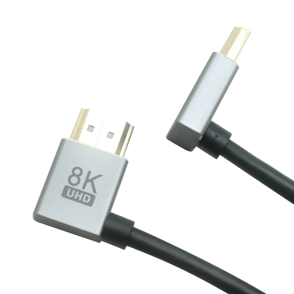 Chine Câble HDMI mâle angle gauche vers angle vers le bas – Fabricant certifié ISO9001 | R&D personnalisé et approvisionnement en vrac fabricant