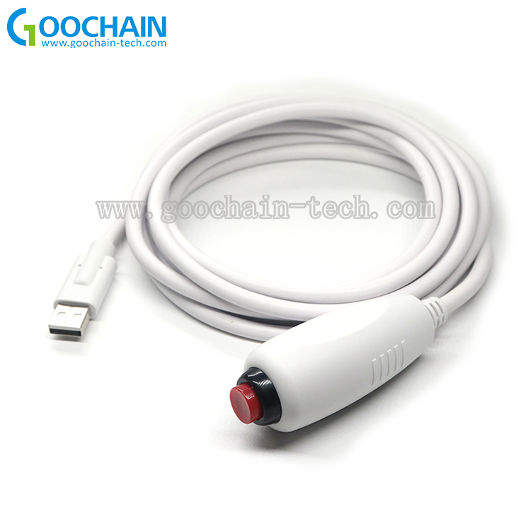 中国 USB-A オス ナース コール ボタン ケーブル (クリップ付き) |医療・介護システム用緊急通報押しボタンスイッチケーブル メーカー