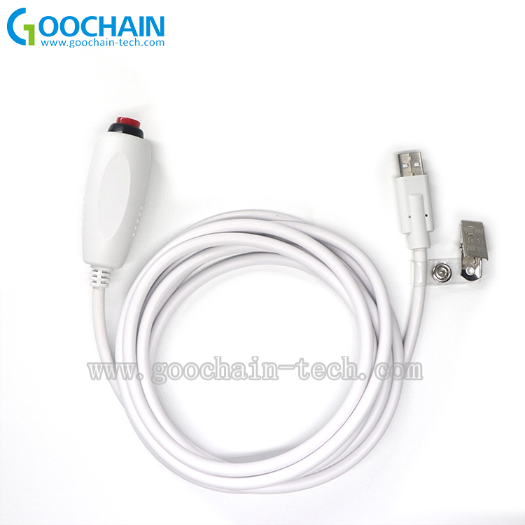中国 USB-A オス ナース コール ボタン ケーブル (クリップ付き) |医療・介護システム用緊急通報押しボタンスイッチケーブル メーカー