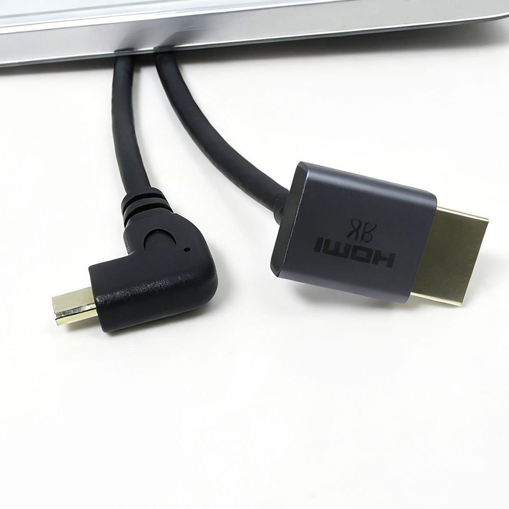 China Micro HDMI Male 90° Left Angled to HDMI Male 90° Down Angled Cable manufacturer