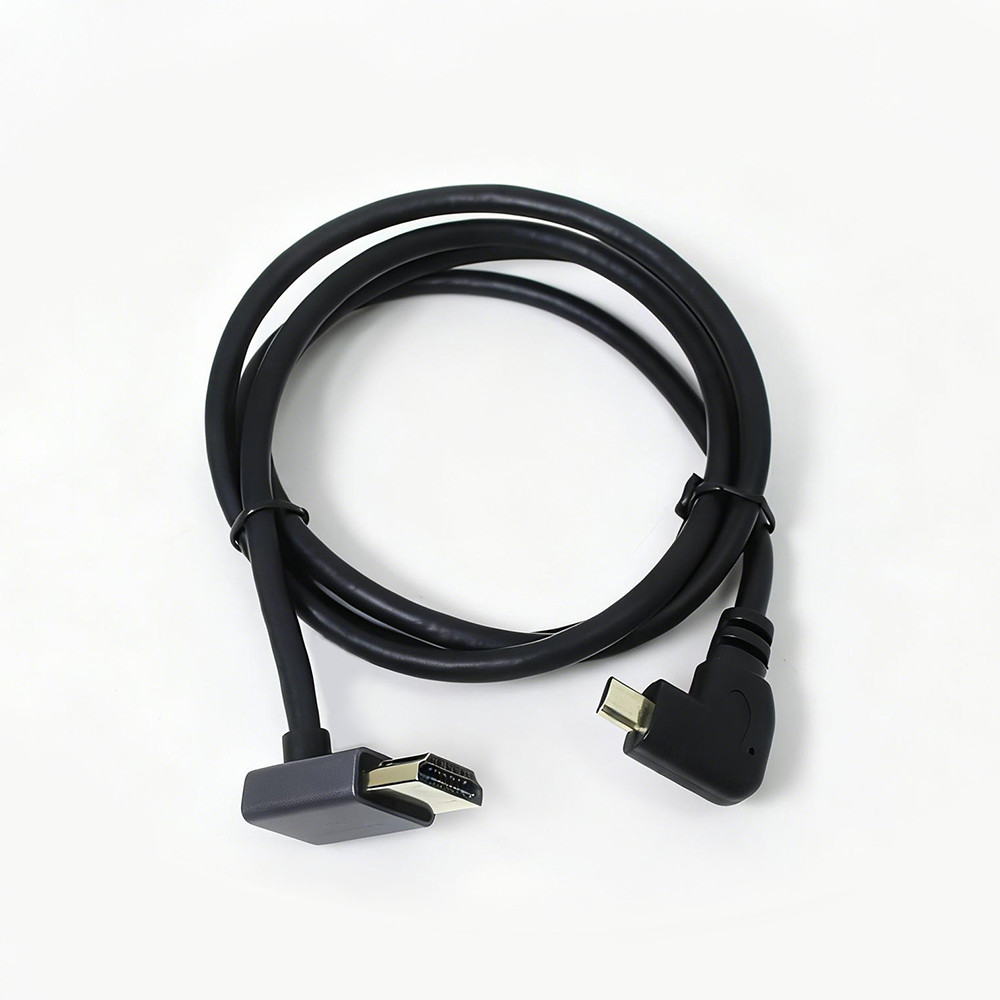China Micro HDMI Male 90° Left Angled to HDMI Male 90° Down Angled Cable manufacturer