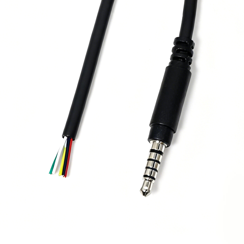 China 3,5 mm 5-polige audio-mannetje naar open 5-aderige kabel / kabelfabrikant fabrikant