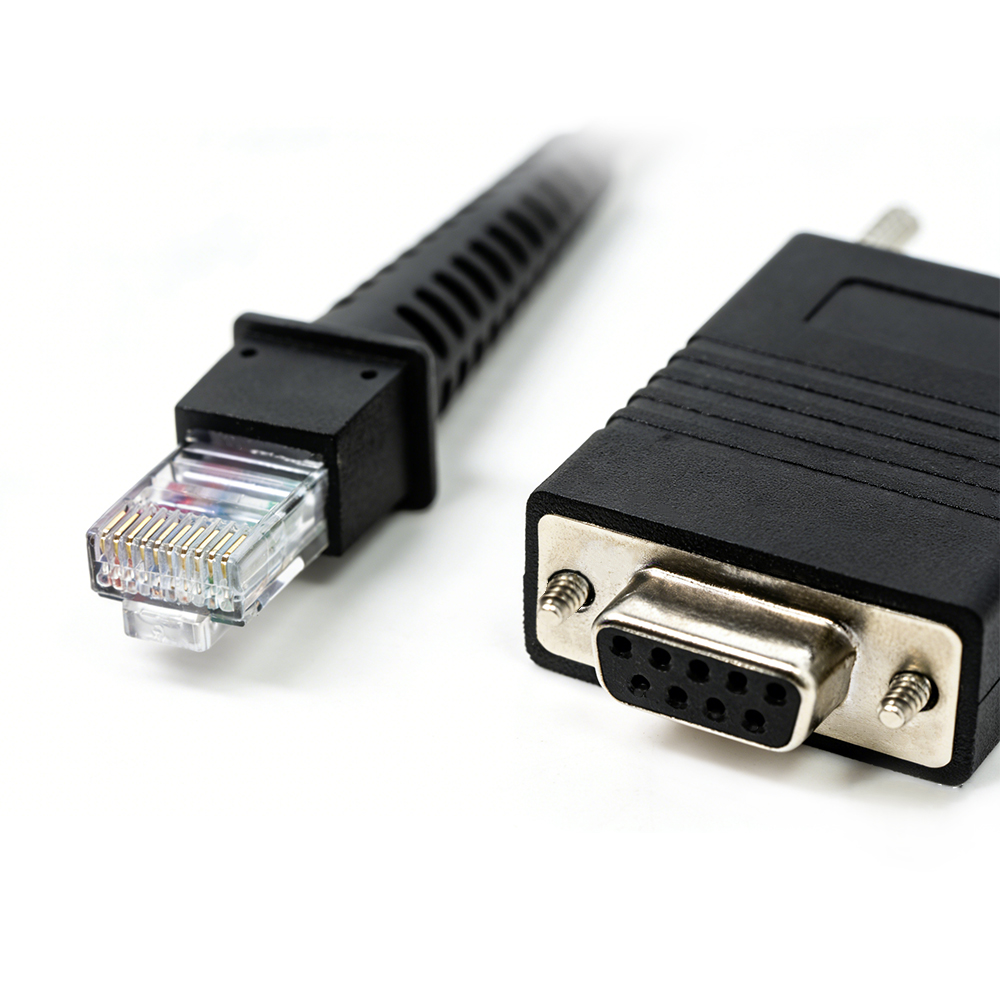 Kundenspezifisches DB9-Buchse auf RJ50 10P10C-Steckerkabel | Hersteller von OEM/ODM-Kabelkonfektionen