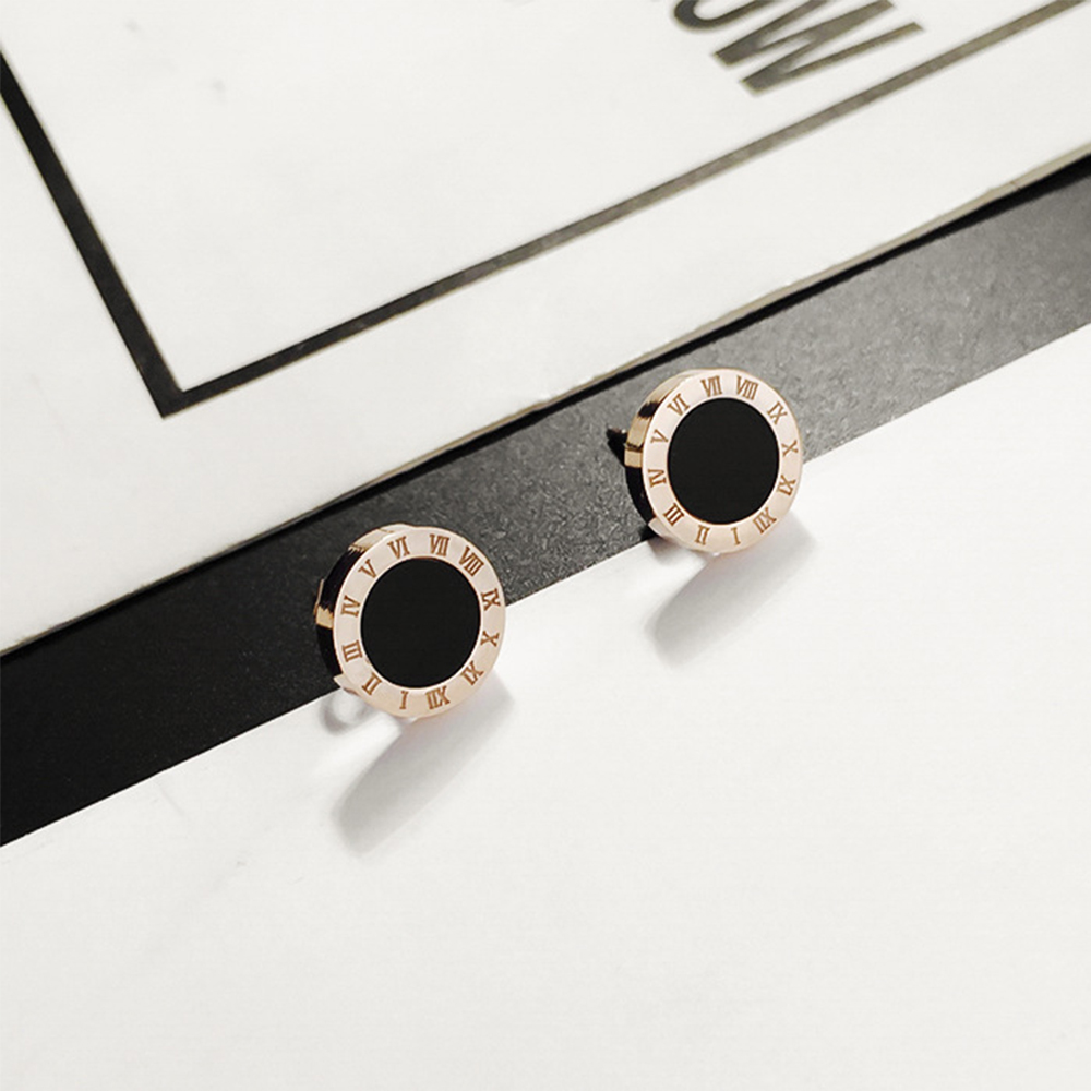 Fabricant de boucles d'oreilles à chiffres romains en acier inoxydable 316, usine de bijoux en acier Fabricant de bijoux en porcelaine de bijoux en acier 316L