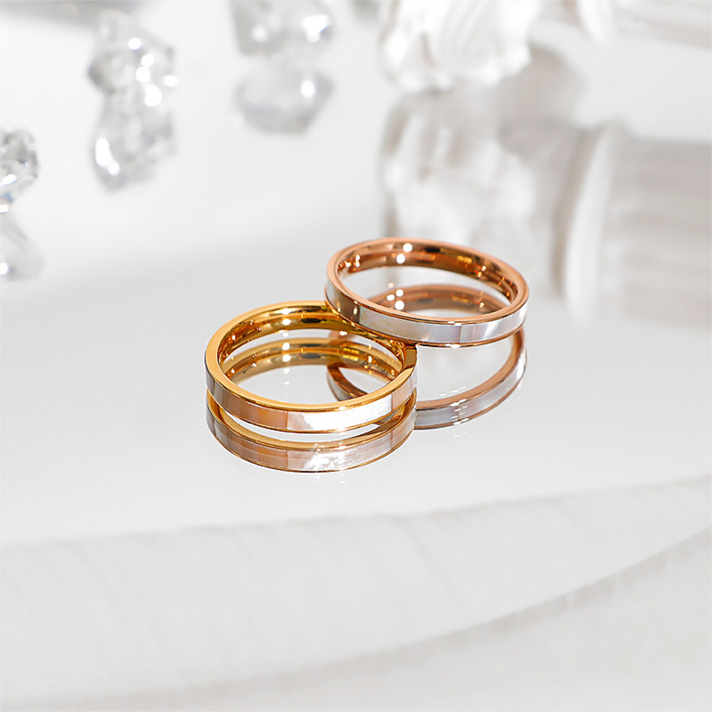 316 Stainless steel mother of pearl ring manufacturer, stainless steel ring makers stainless steel jewelry supplier customize your designs in China
