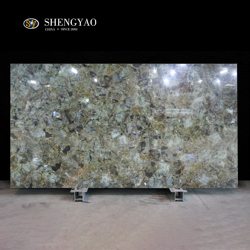 Halbedelstein-Labradorit-Platte