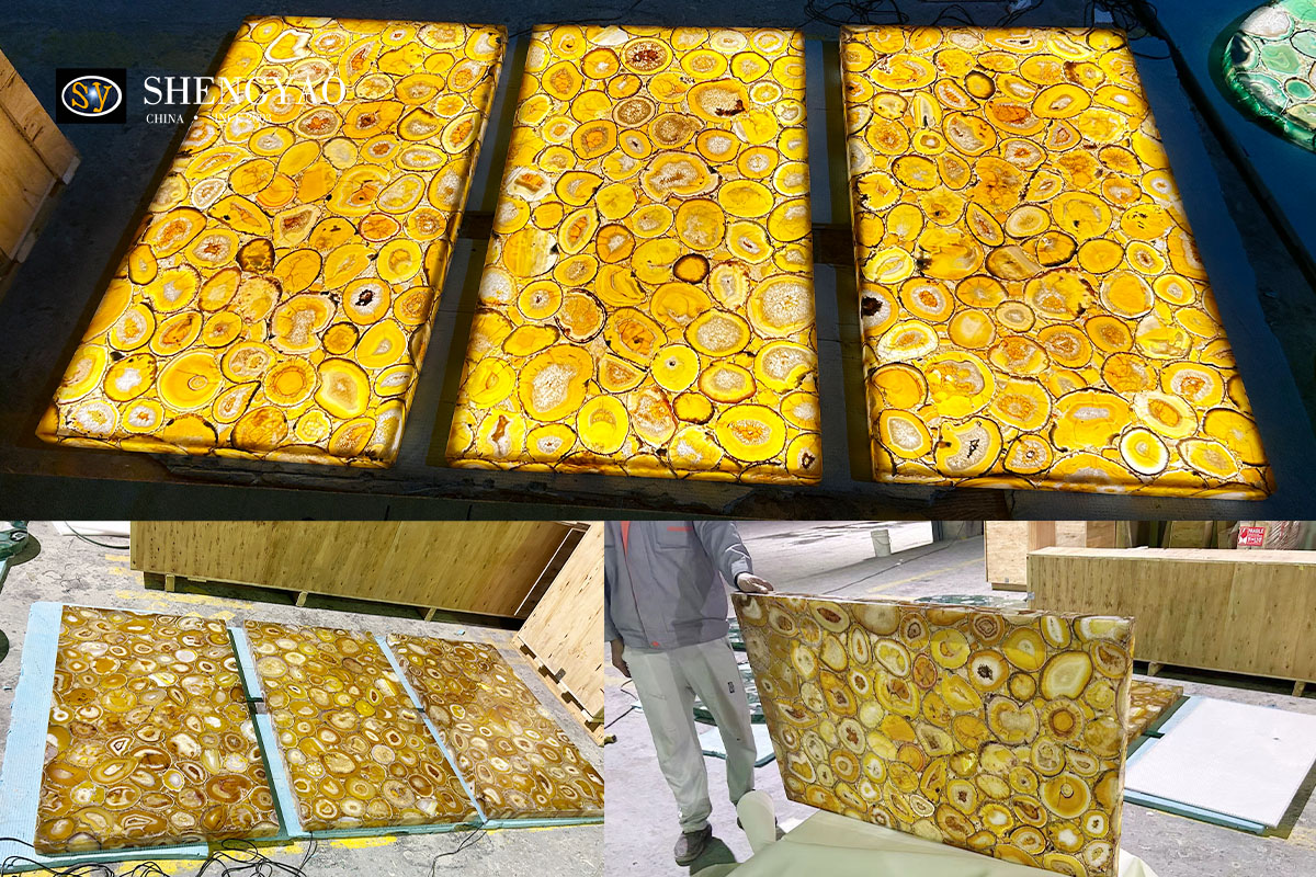 backlit agate countertop manufacturer