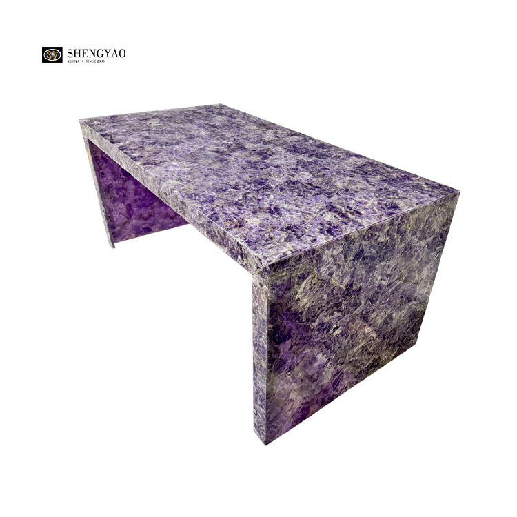 カスタムアメジストバーカウンター、パープルクリスタルカウンタートップメーカー
