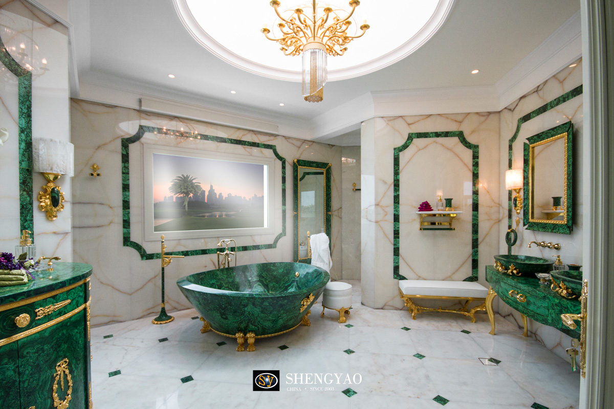 malachite sink vanity top countertop bathtubs