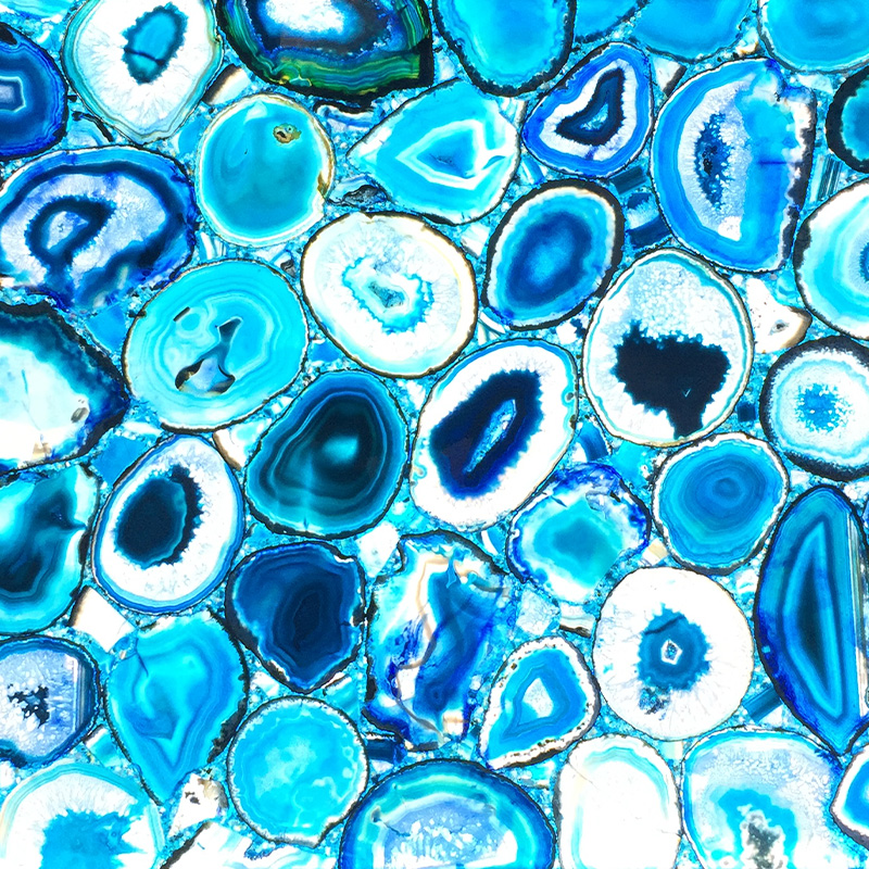 天然蓝玛瑙宝石板