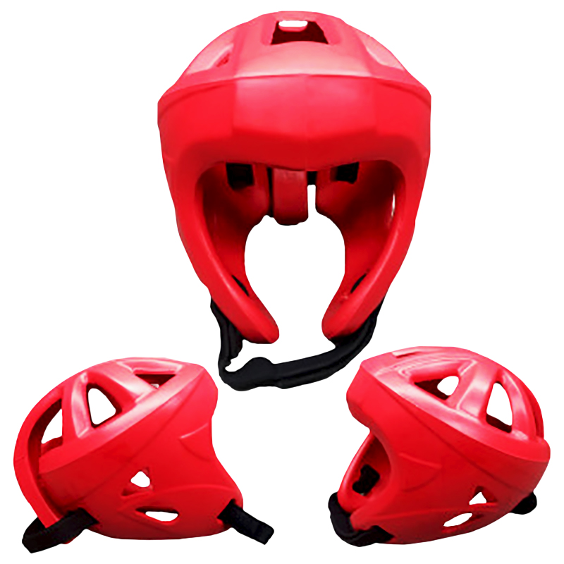 Casco Taekwondo in poliuretano PU Protezione per la testa Produttore cinese Proteggi viso e testa Confortevole equipaggiamento protettivo in pelle PU