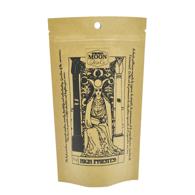 Resgelebla Bruna Kraft Papero Biodiserigebla Staranta Paka Sako Kun Zipo