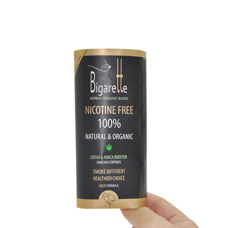 Custom printed herbal tobacco packaging zipper bags hand rolling pouches