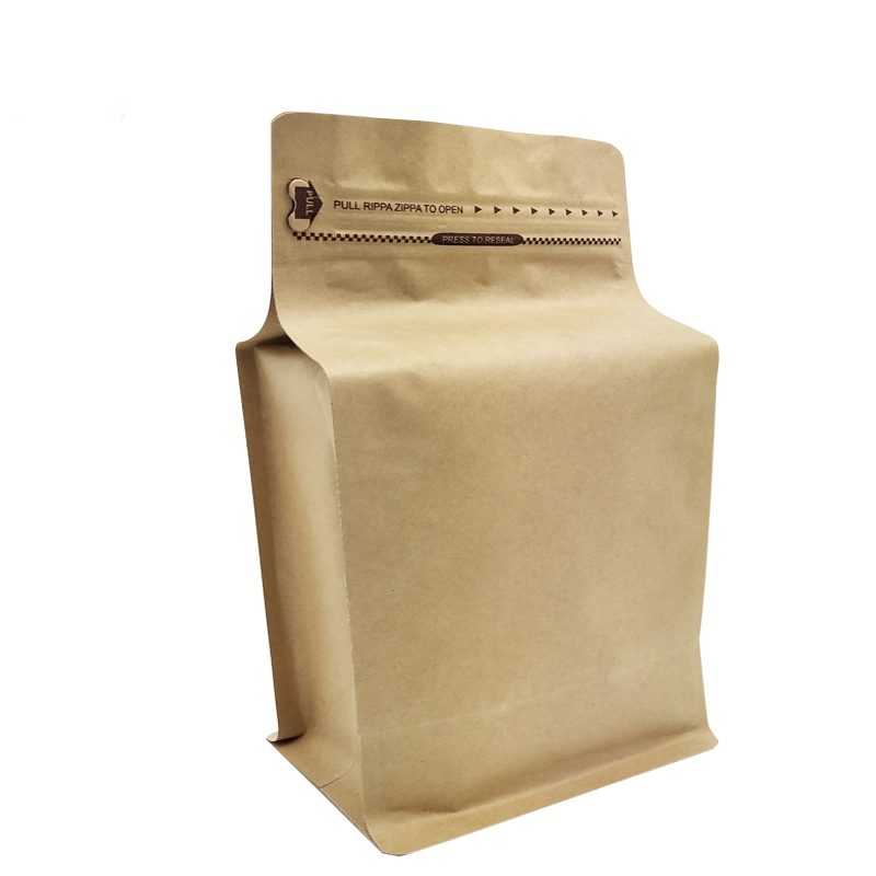 Food Grade Brown kraft paper Coffee bags with valve