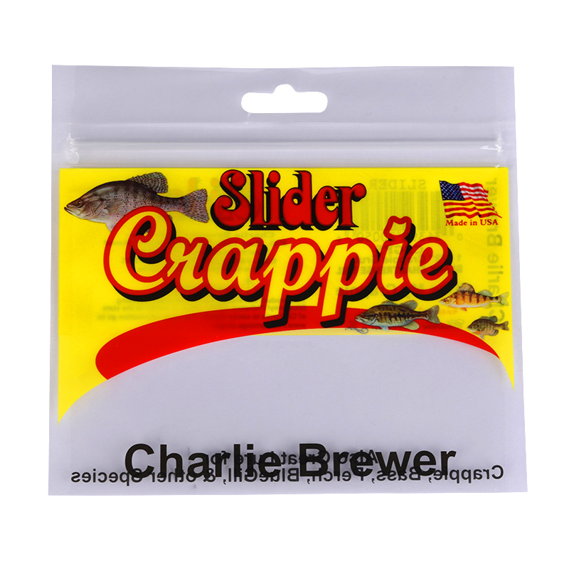 Custom print plastic Clear Bait Bags with zipper