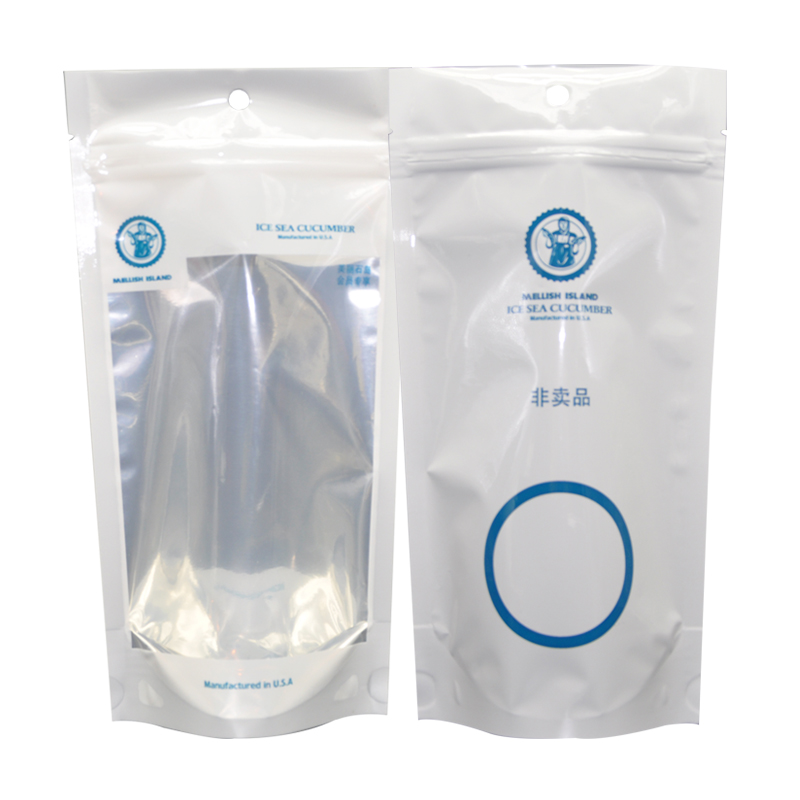 Personigita manĝaĵa klaso presita staras aluminia folio pulvora paka zippersako