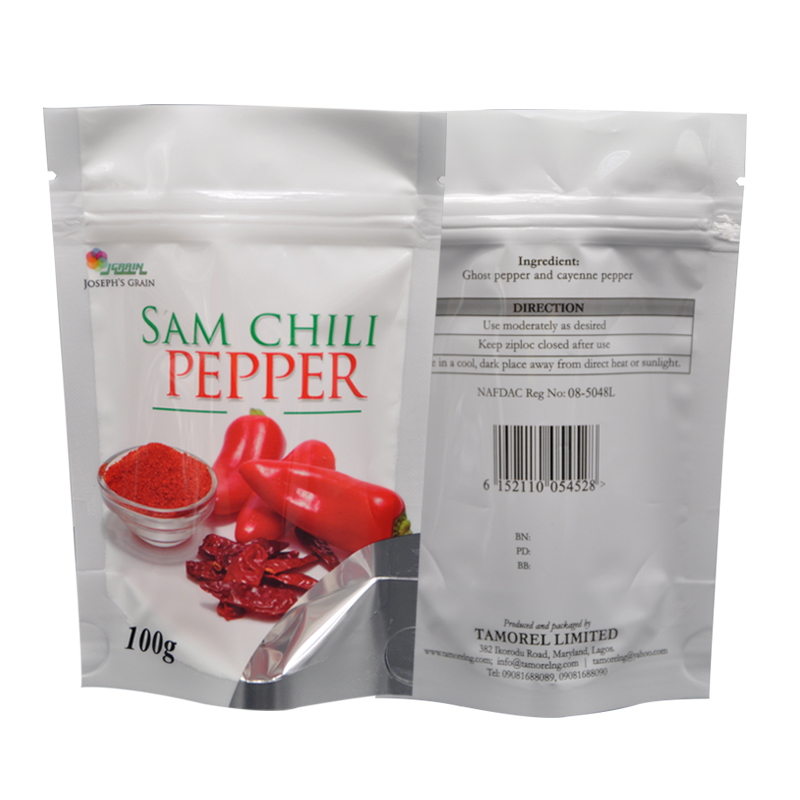 Precio de fábrica Bolsa de pie Bolsa Sal Pimienta Especias Envasado de alimentos personalizado