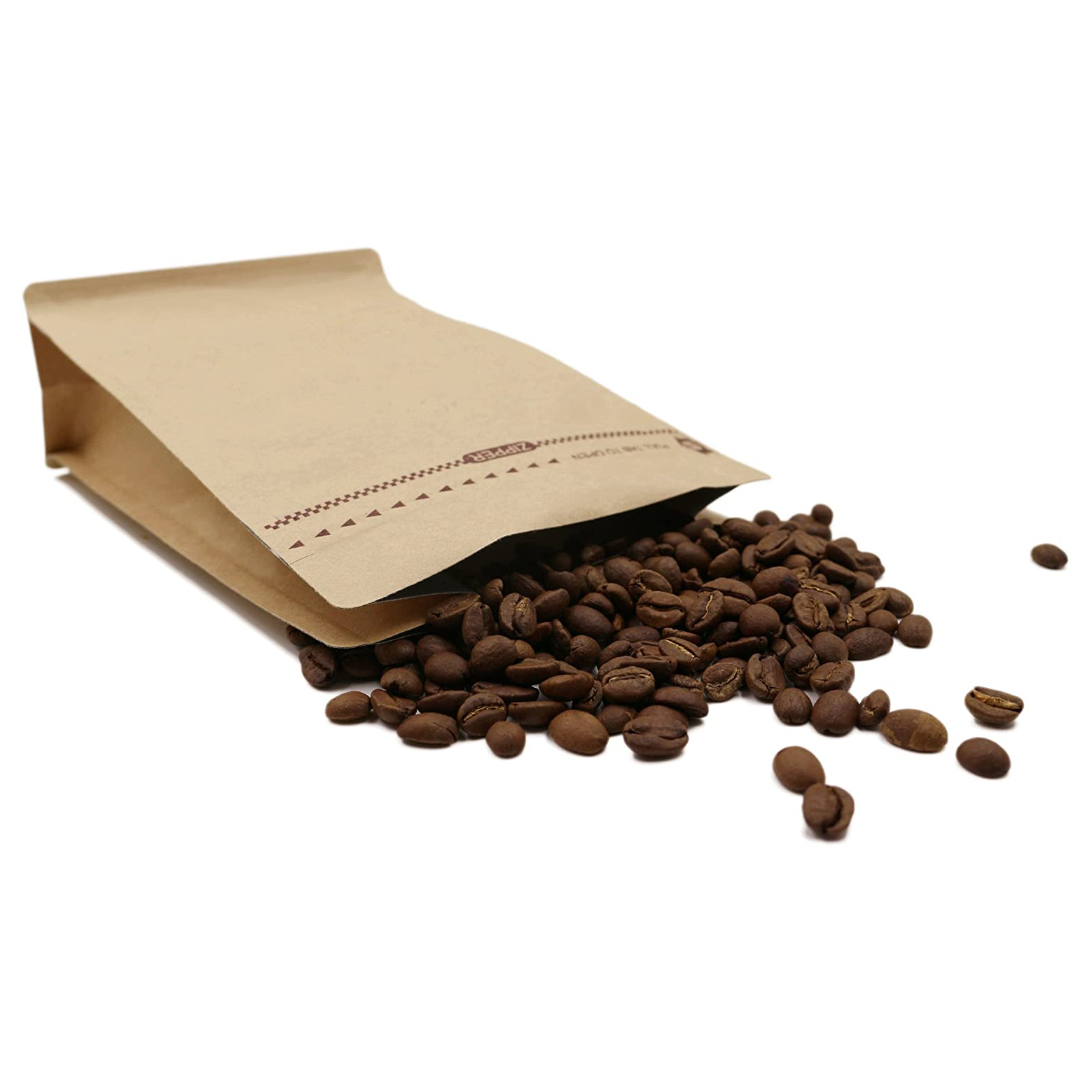 طباعة مخصصة براون كرافت ورقة كيس القهوة مع صمام