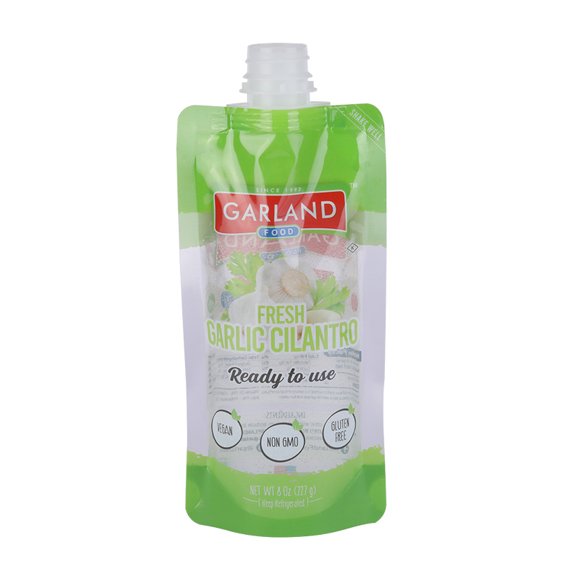 Bolsas de refil com bico de pé personalizado personalizado com janela transparente/folha de alumínio