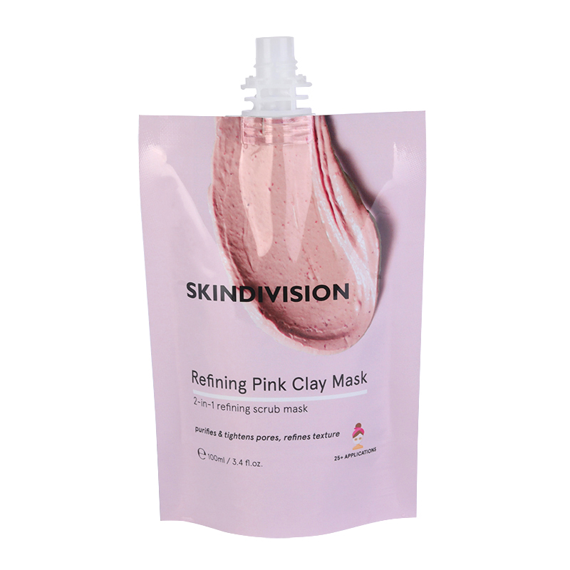 Custom Printed Aluminum Mylar Cosmetic Liquid Bag Stand Up Plastic Spout Travel Pouch