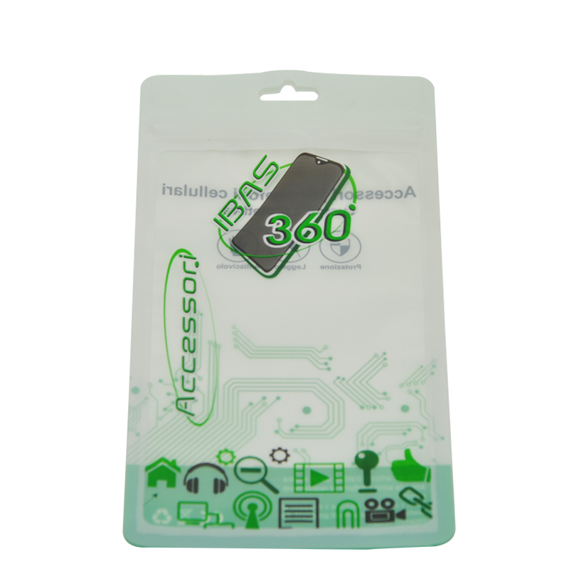 吊り下げ穴付きカスタムプリントクリアソフトプラスチックジップロック電話ケースパッケージバッグ