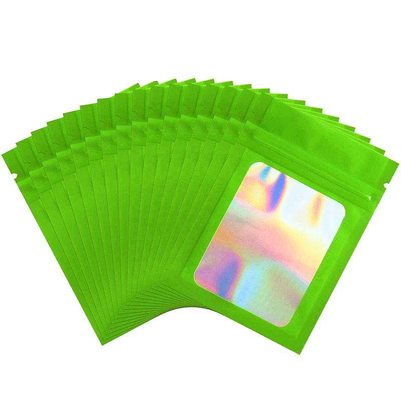 3 side seal bags plastic packaging ziplock pouch with clear window