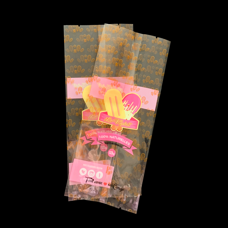 Sac de scellage moyen personnalisé Sac de crème glacée congelée Sac de popsicle