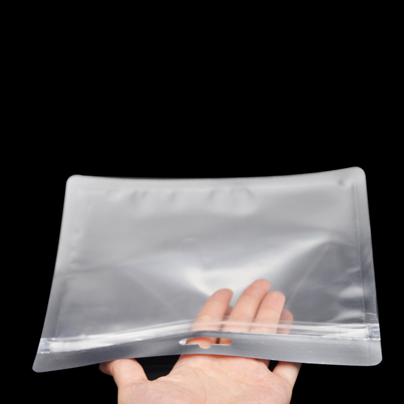 Sacs en mylar transparents à fermeture éclair pour fenêtre transparente en aluminium personnalisé